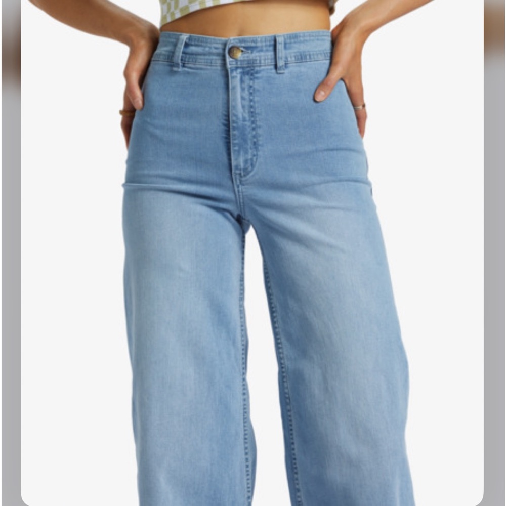 🔥🔥BILLABONG - INDIGO FREE FALL WIDE-LEG JEANS - Picture 3 of 15